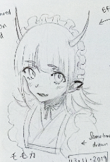 Bust sketch of Momoka
