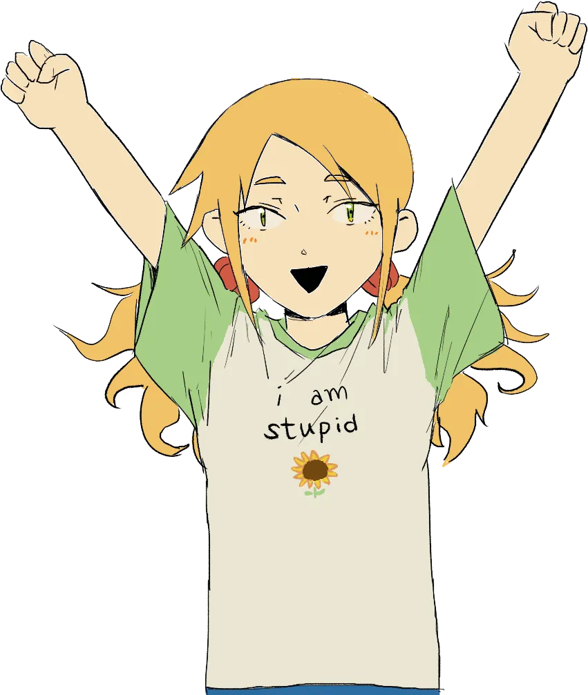 drawing of happy girl